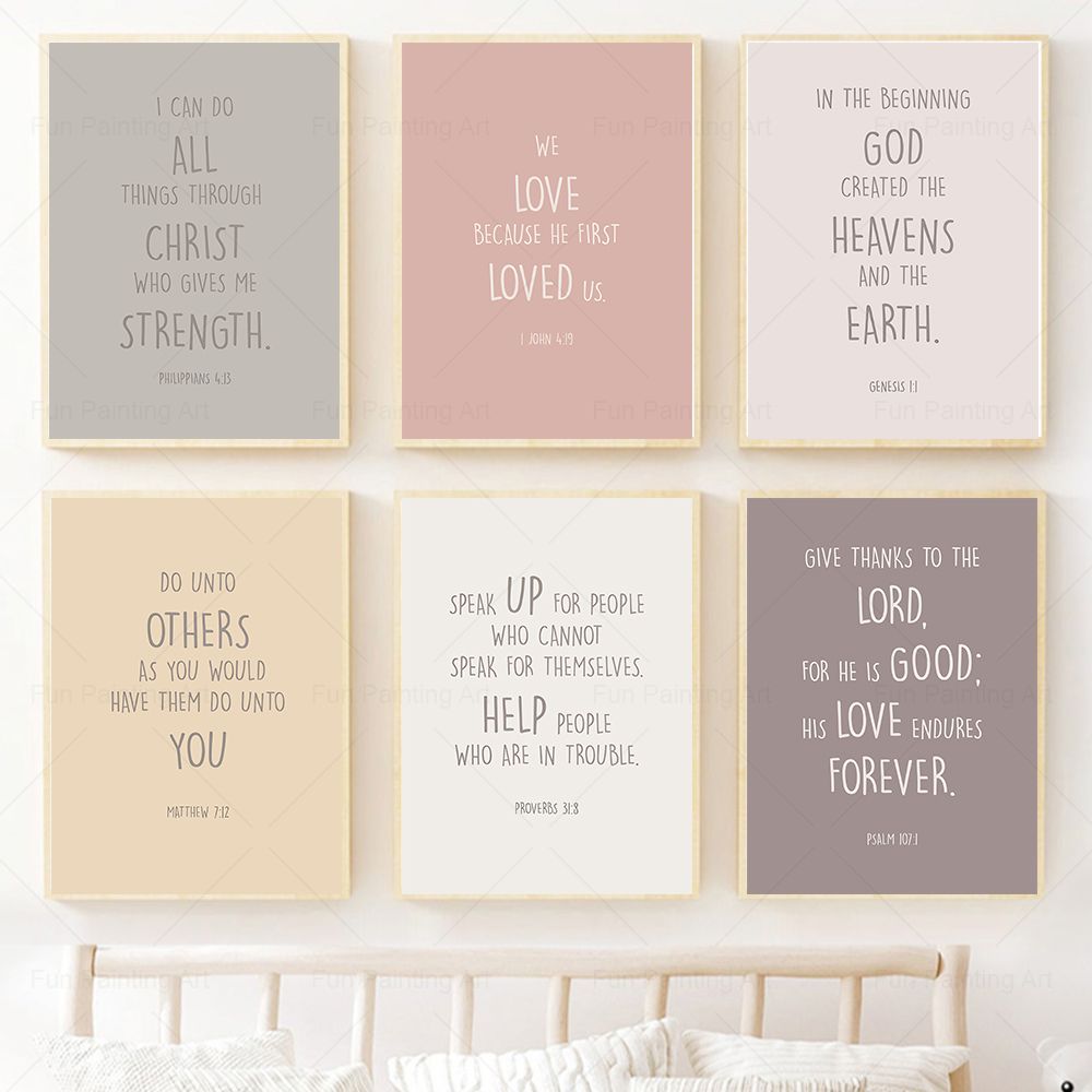 School Kids Education Quotes - Plakaty z wersetami biblijnymi dla dzieci,