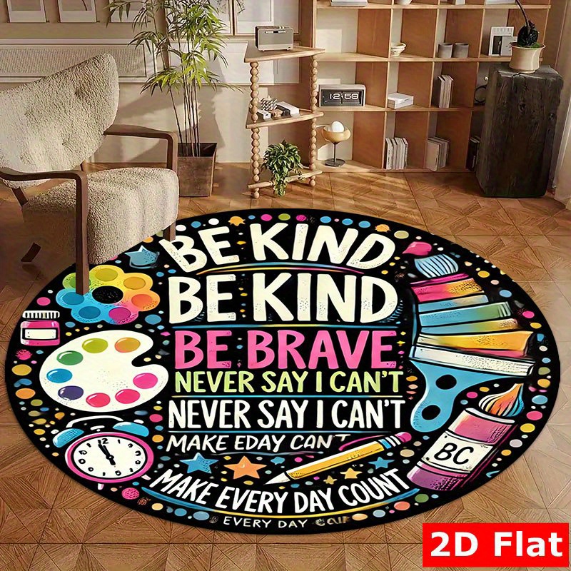 School Kids Education Quotes - Bądź miły, bądź odważny - motywacyjny