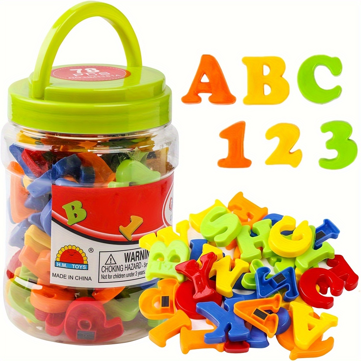Kids Education Alphabet Numbers - 78 szt. Magnetyczne Litery Cyfry Alfabet,