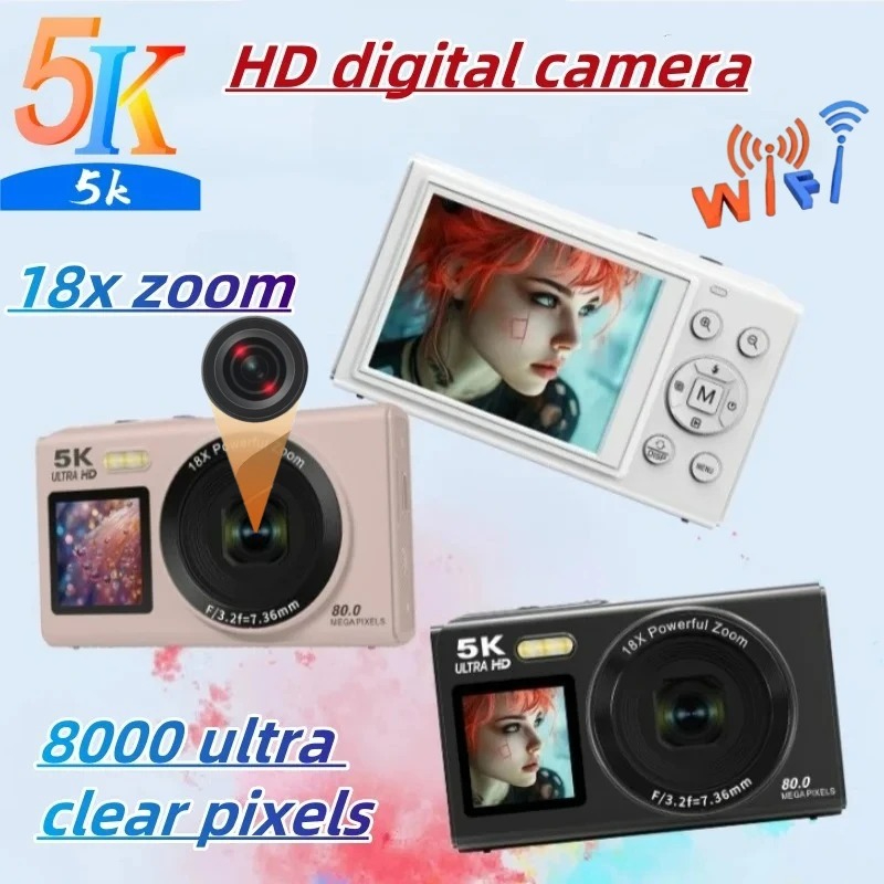 Kids Education News - Aparat cyfrowy 5K HD WiFi 80MP