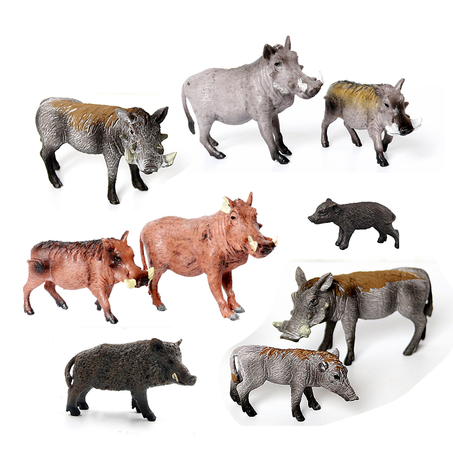 Kids Education Picture - Realistyczne plastikowe figurki dzików z dżungli