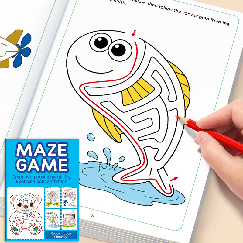 Education Kids Definition - Zabawny zeszyt do rysowania labiryntów dla